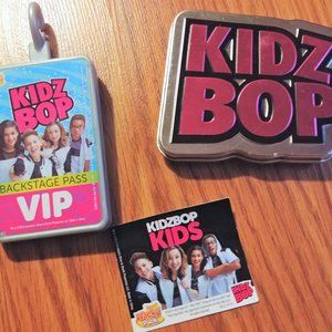 Kidz Bop Metal Tin case sticker toy lot rare 90's vintage 2000's Y2K music Sonic